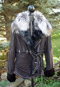 Black shearling and mink